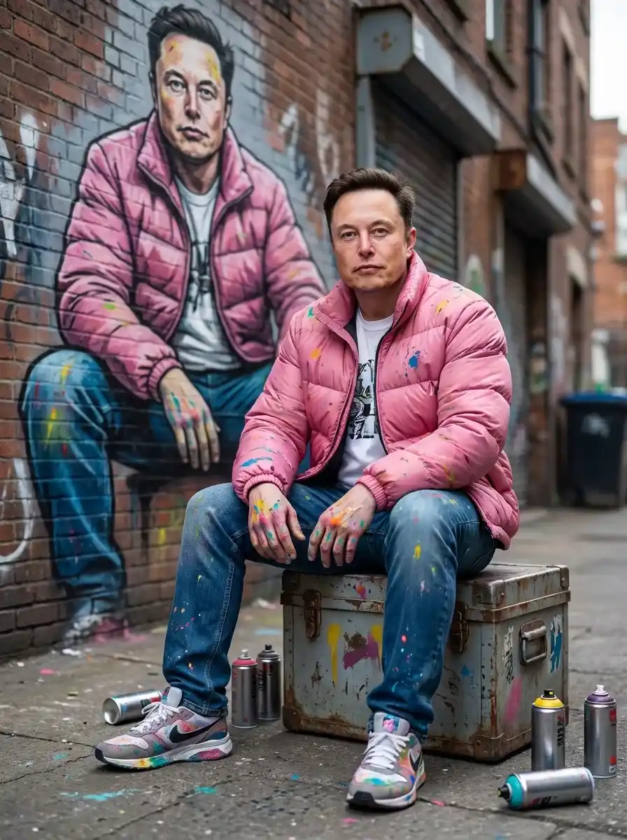Photorealistic Cinematic Street Portrait