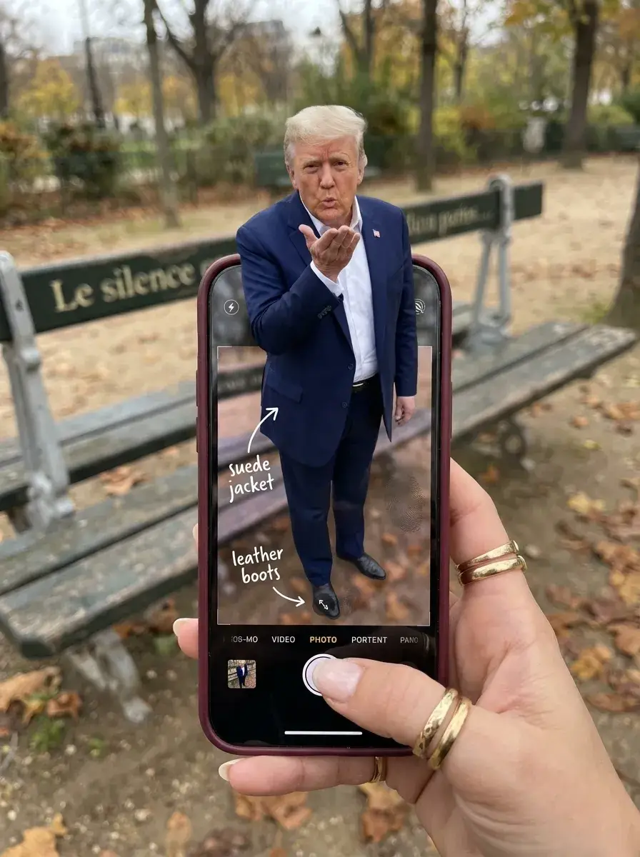 Special Effect Characters Walking Out of Phone Screen