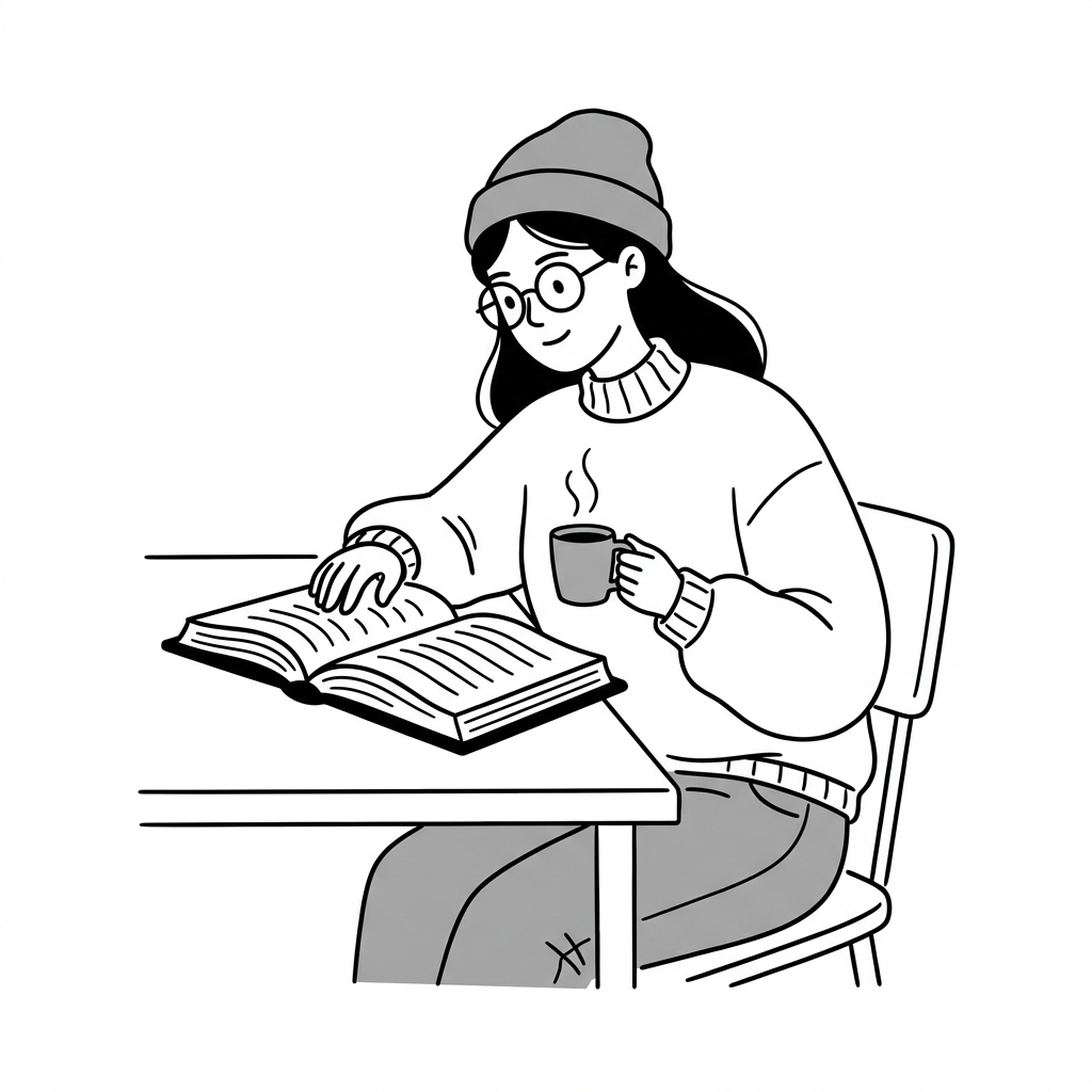 Ilustração Minimalista Estilo Notion